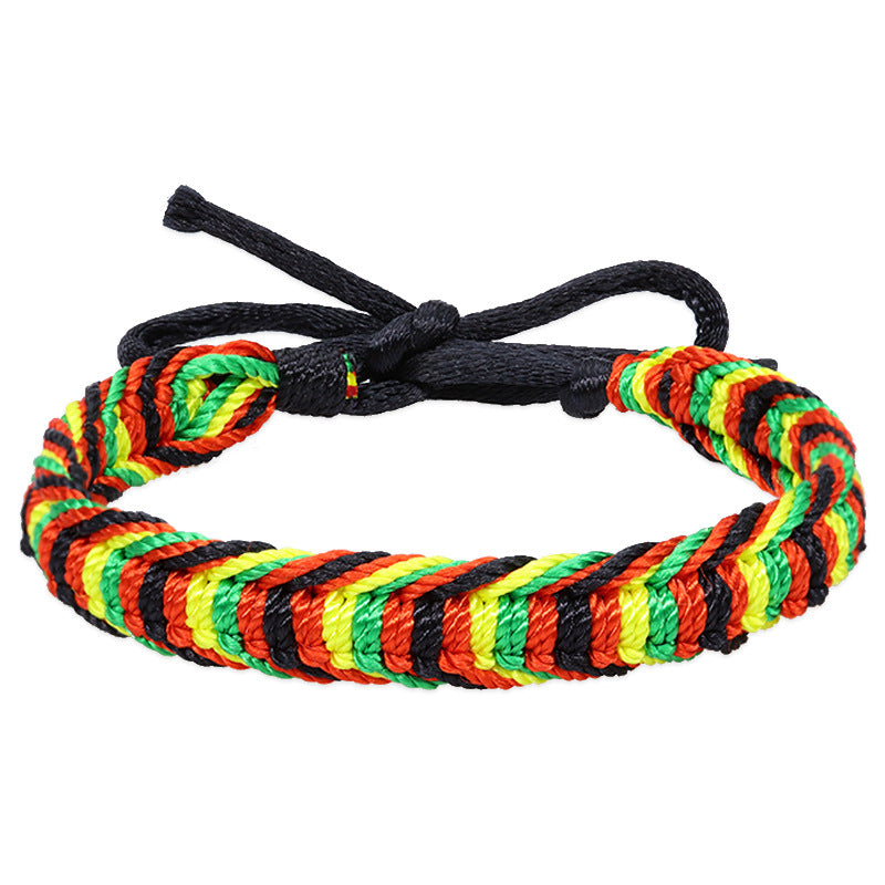 Colorful Woven Bohemian Rainbow Carrying Strap Bracelets