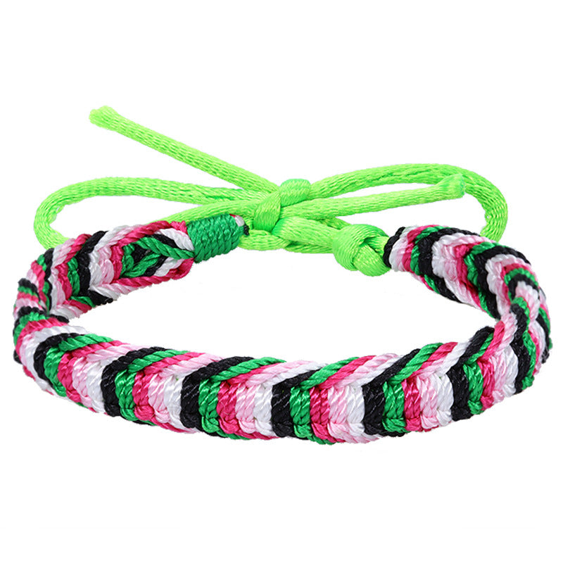 Colorful Woven Bohemian Rainbow Carrying Strap Bracelets