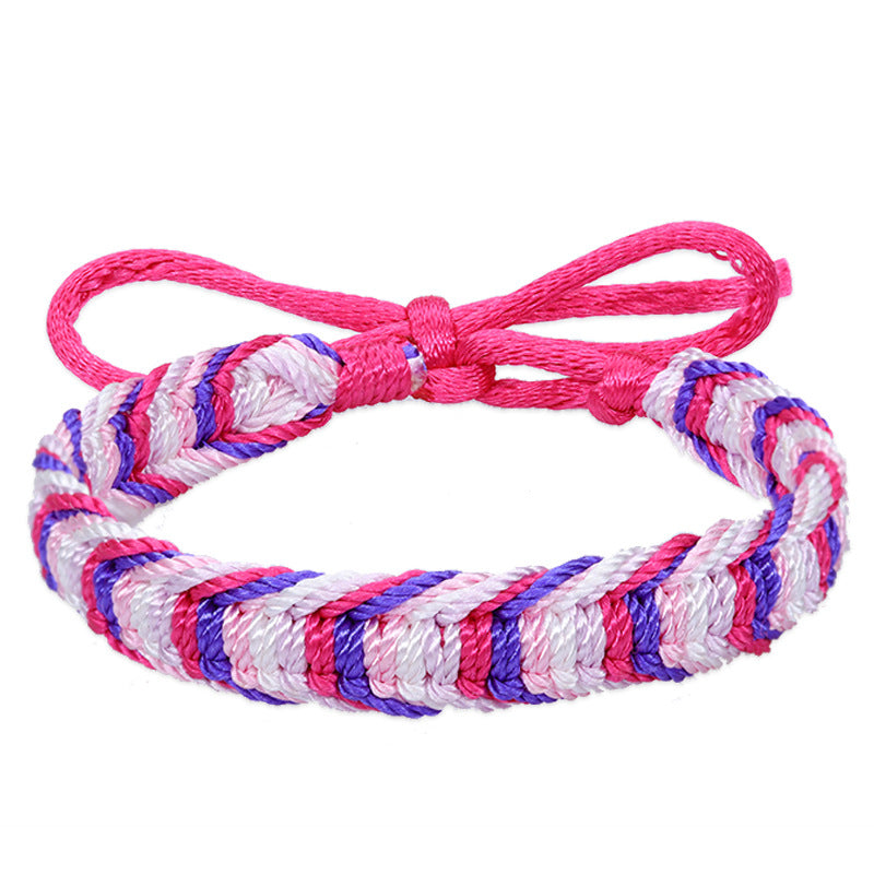 Colorful Woven Bohemian Rainbow Carrying Strap Bracelets