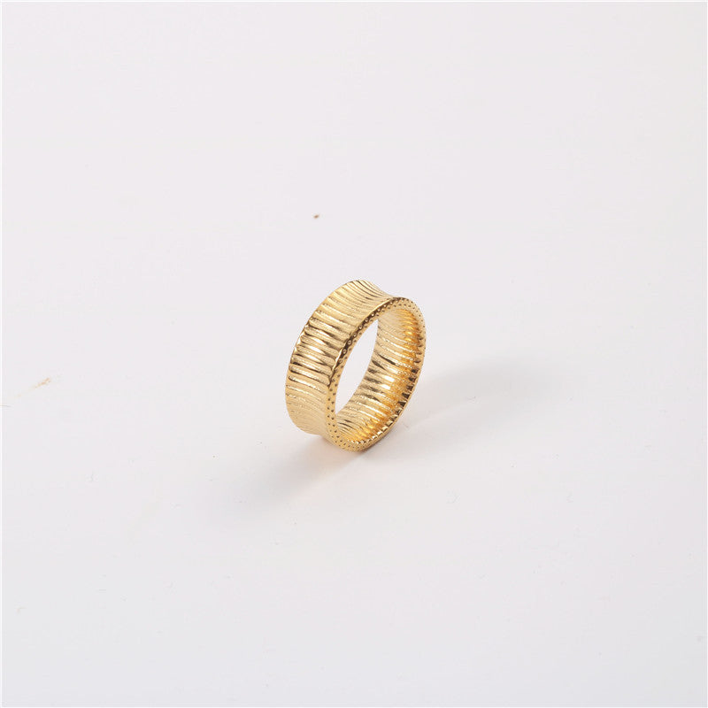 Female Designer Design Gold Plated Simple Rings