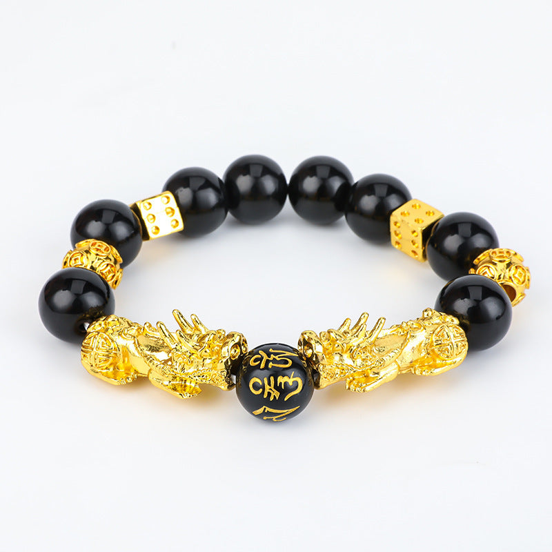 Women's & Men's Vietnam Placer Gold Pi Beads Plated Bracelets