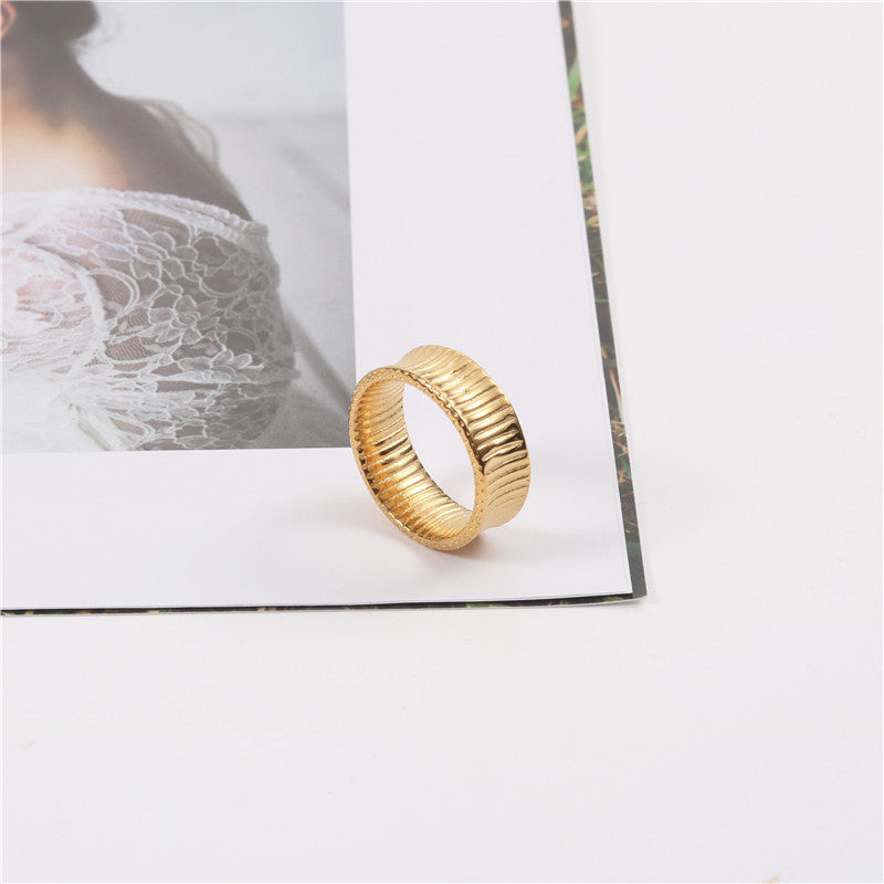 Female Designer Design Gold Plated Simple Rings