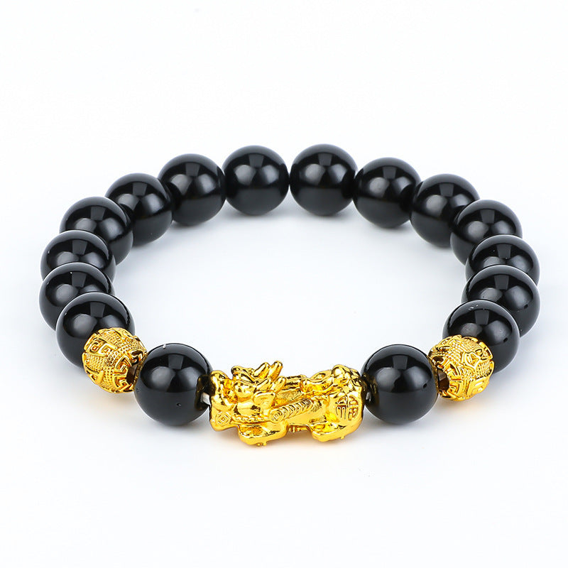 Women's & Men's Vietnam Placer Gold Pi Beads Plated Bracelets