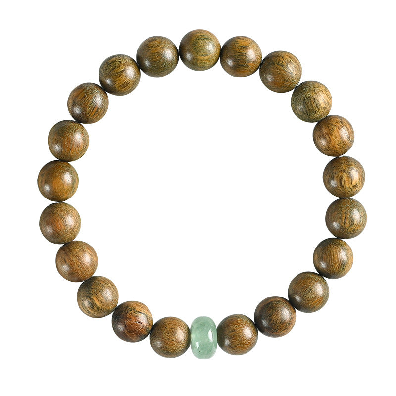 Women's & Men's Style Retro Chinese Sandalwood Single Circle Couple Prayer Bracelet