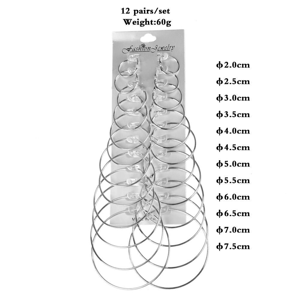 Hoop Suit Personality Trendy Nightclub Eardrop Pairs Rings