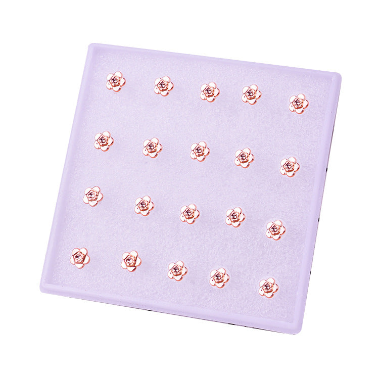 Gold Pentagram Female Stall Plastic Resin Stud Earrings