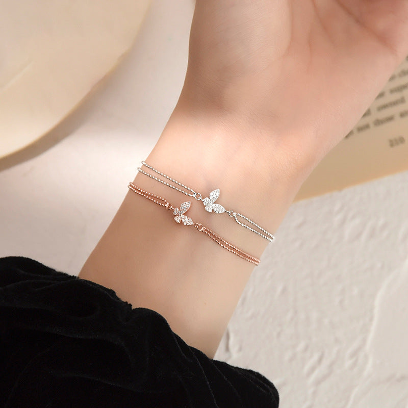 Women's Niche Butterfly Diamond Sterling Sier Accessories Bracelets