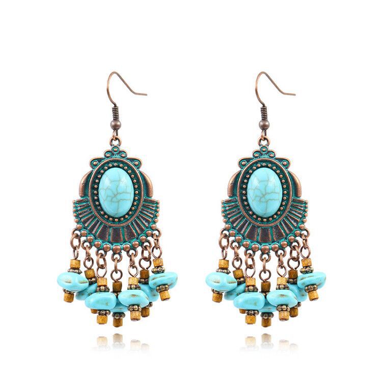 Thin Vintage Tassel Palace Style Ethnic Earrings