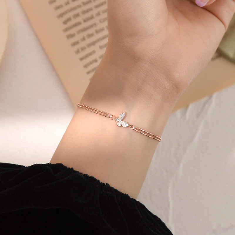 Women's Niche Butterfly Diamond Sterling Sier Accessories Bracelets