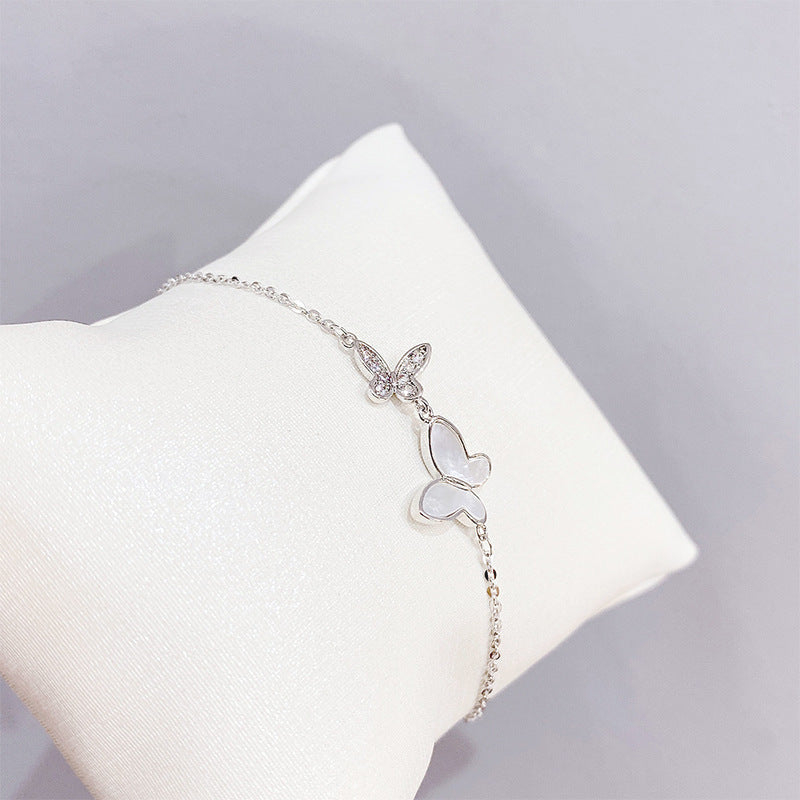 Women's Shell Butterfly Korean Style Electroplated Real Gold Couple Girlfriends Bracelet