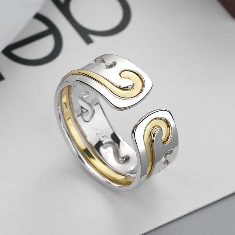 Combination Open Couple Titanium Steel Sun Rings