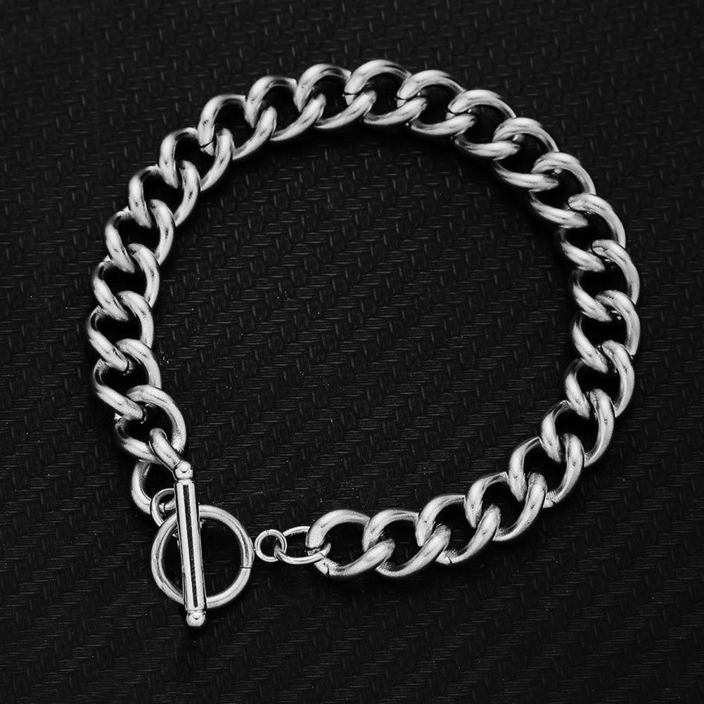 Stainless Steel Twist Simple Buckle Gold-plated Unisex Bracelet