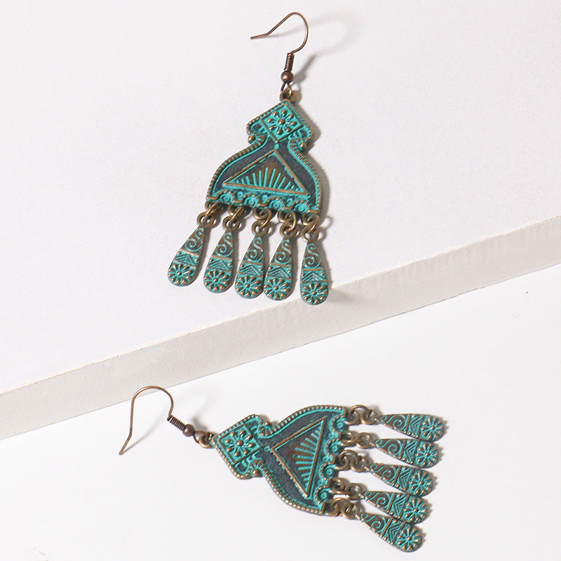 Thin Vintage Tassel Palace Style Ethnic Earrings