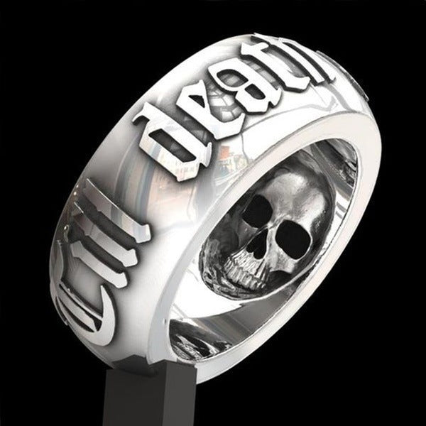 Men's Black Fashion Creative To Die Forever Ring