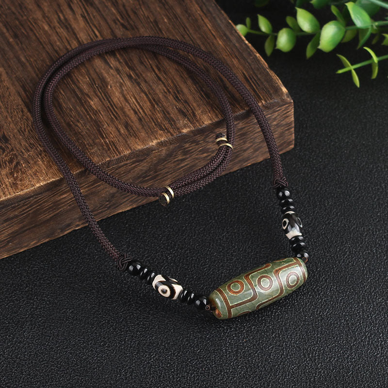 Women's & Men's Ethnic Style Tibetan Agate Bead Simple Cotton Necklaces