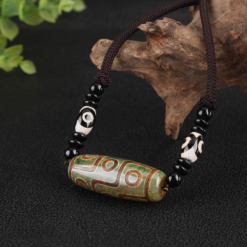 Women's & Men's Ethnic Style Tibetan Agate Bead Simple Cotton Necklaces