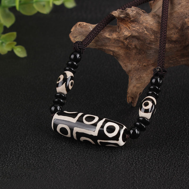 Women's & Men's Ethnic Style Tibetan Agate Bead Simple Cotton Necklaces