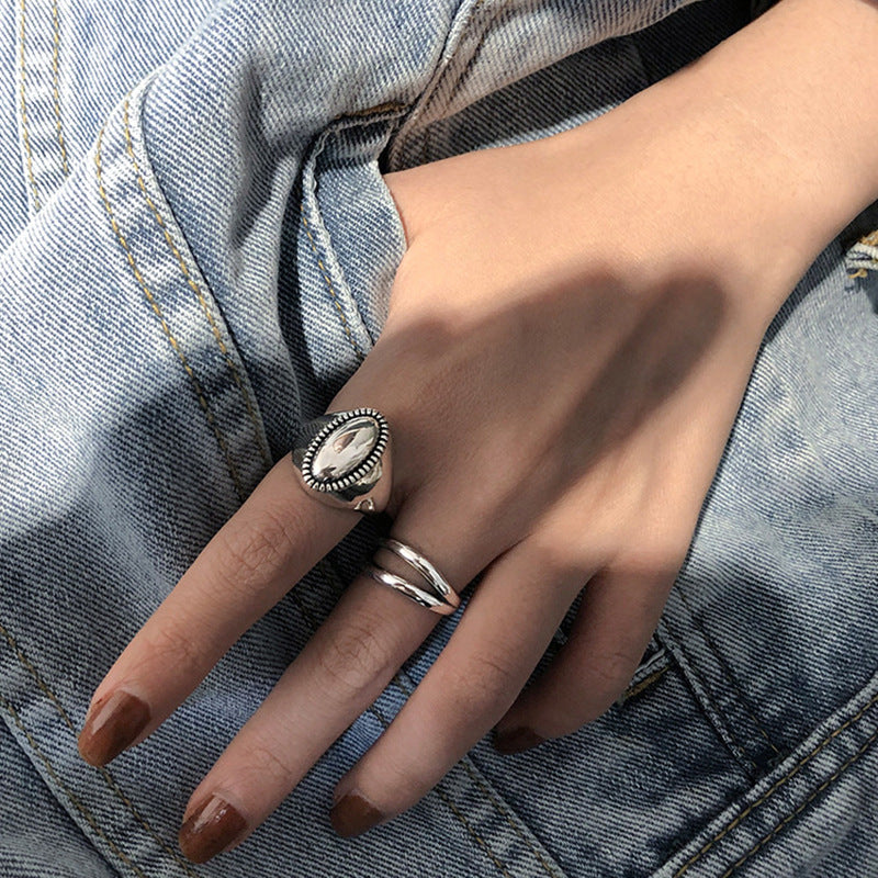 Style Sier Open Index Finger Female Ring