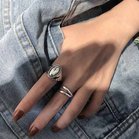 Style Sier Open Index Finger Female Ring