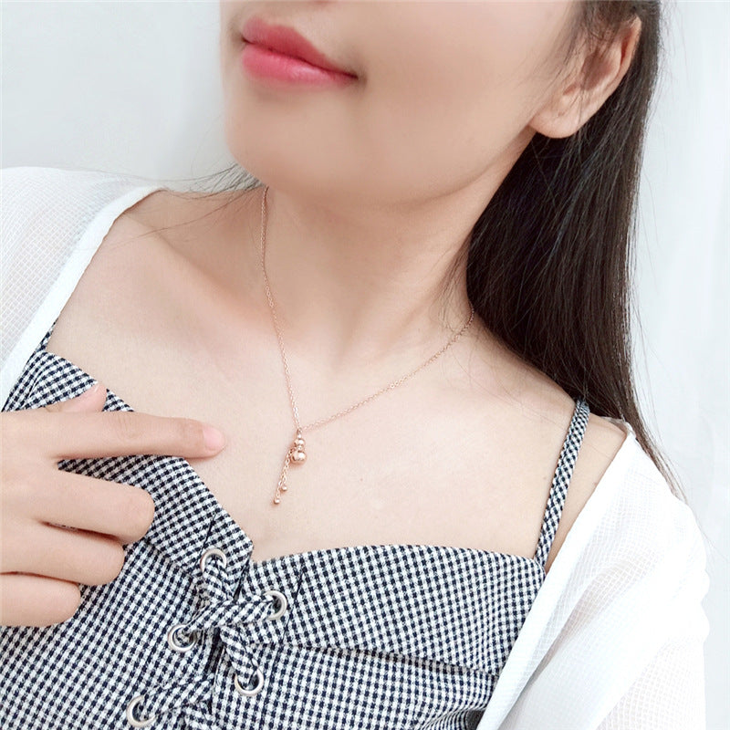 Gold Gourd Tassel Female Simple Korean Style Necklaces