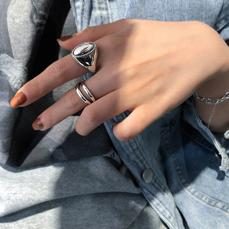 Style Sier Open Index Finger Female Ring