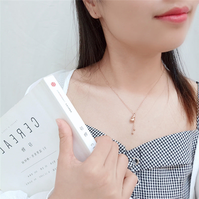 Gold Gourd Tassel Female Simple Korean Style Necklaces