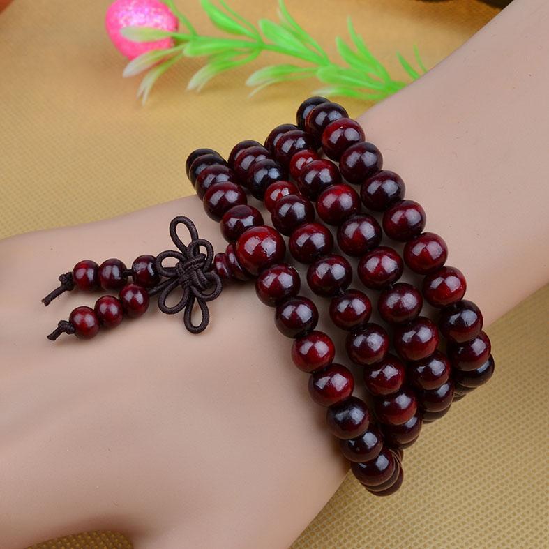 Monk Beads Imitation Rosewood Wooden Bead Bracelets