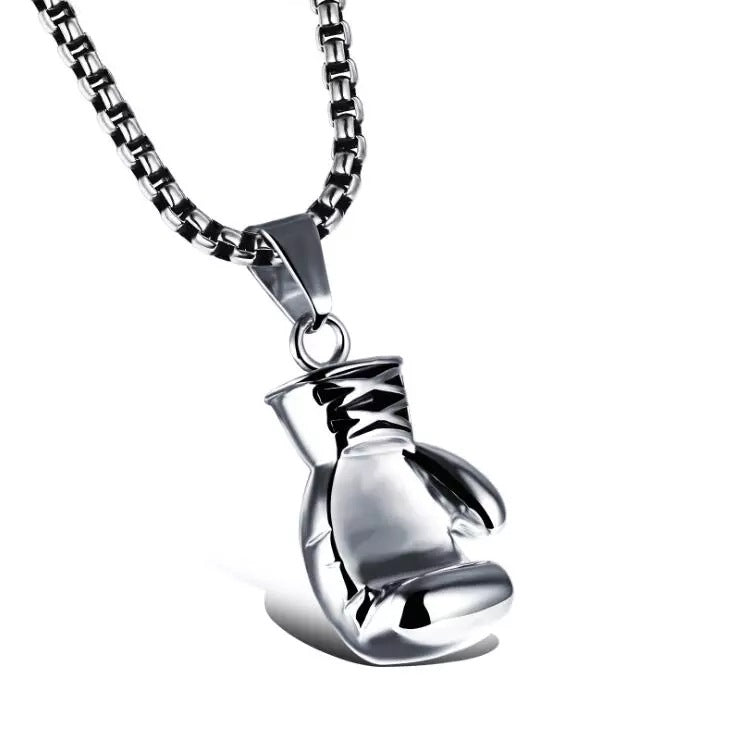 Titanium Steel Fist Solid Couple Clavicle Pendants