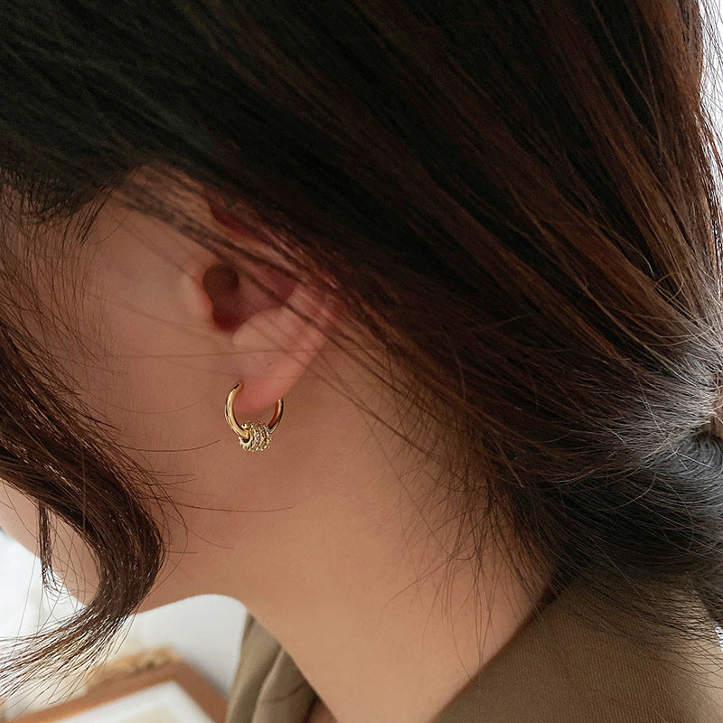 Geometric Metal Circle Ear Clip Temperament Fashion Simple Earrings