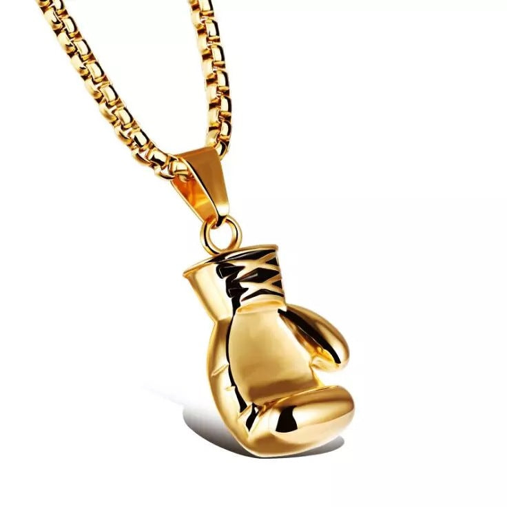 Titanium Steel Fist Solid Couple Clavicle Pendants