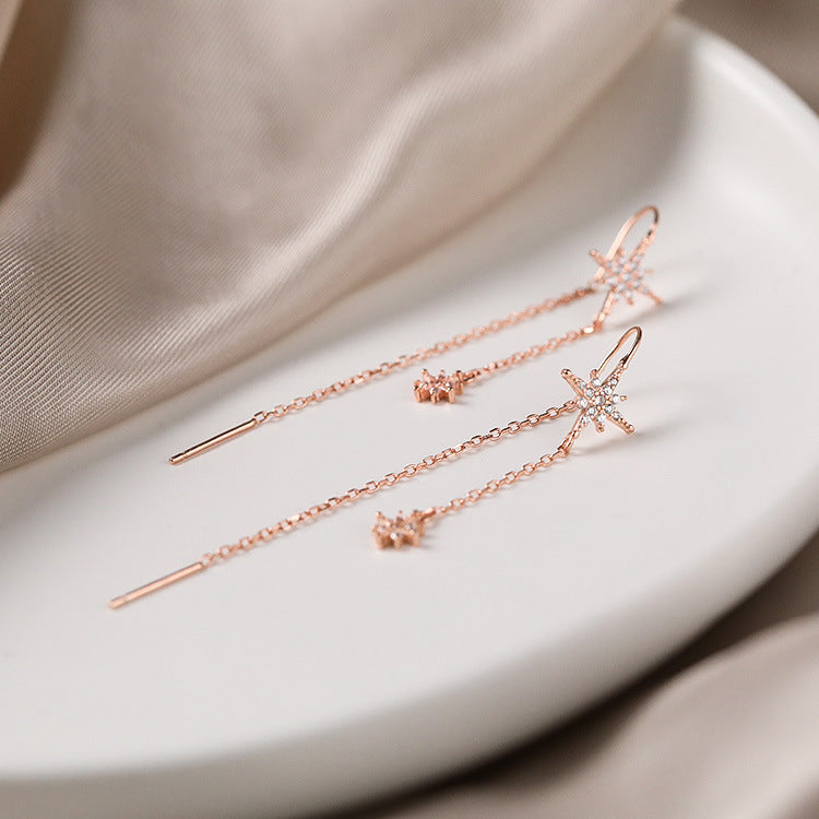 Women's Tassel Light Luxury High-grade Temperamental Long Ear Line