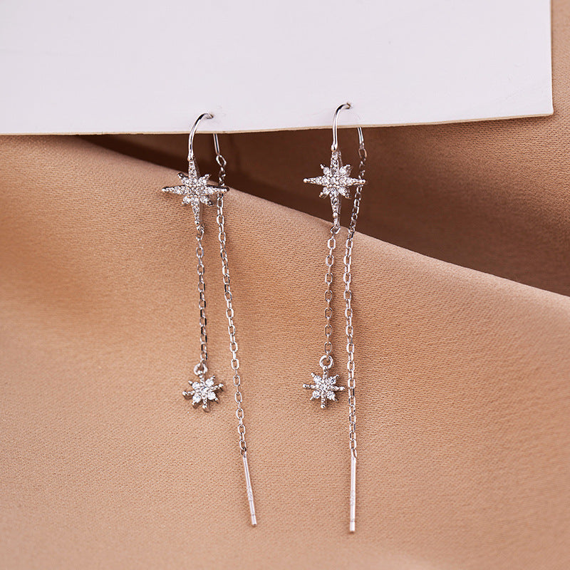 Women's Tassel Light Luxury High-grade Temperamental Long Ear Line
