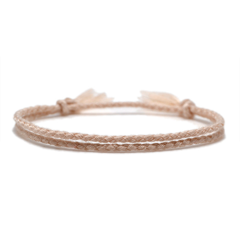 Women's String Hand Woven Rope Monochrome Optional Simple Bracelet