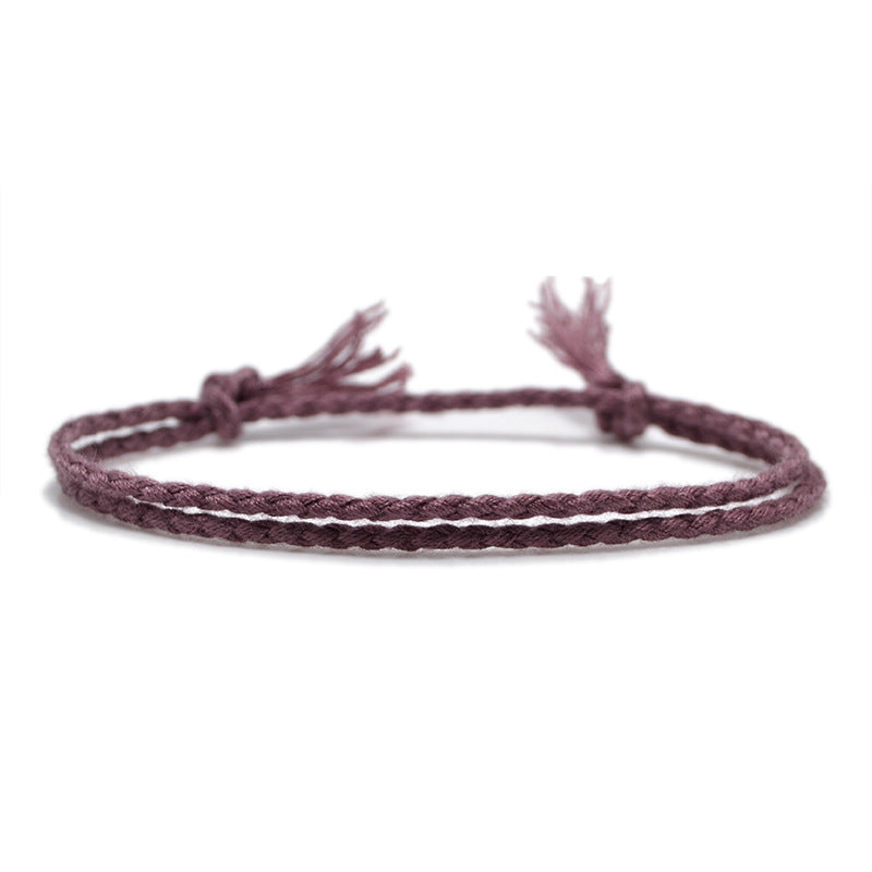Women's String Hand Woven Rope Monochrome Optional Simple Bracelet