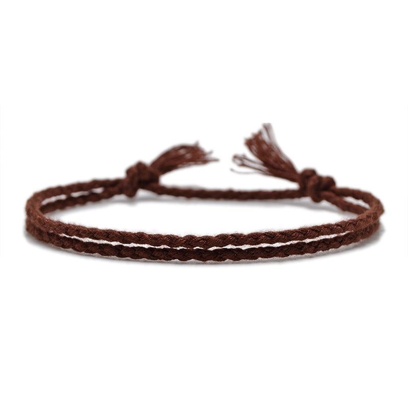 Women's String Hand Woven Rope Monochrome Optional Simple Bracelet