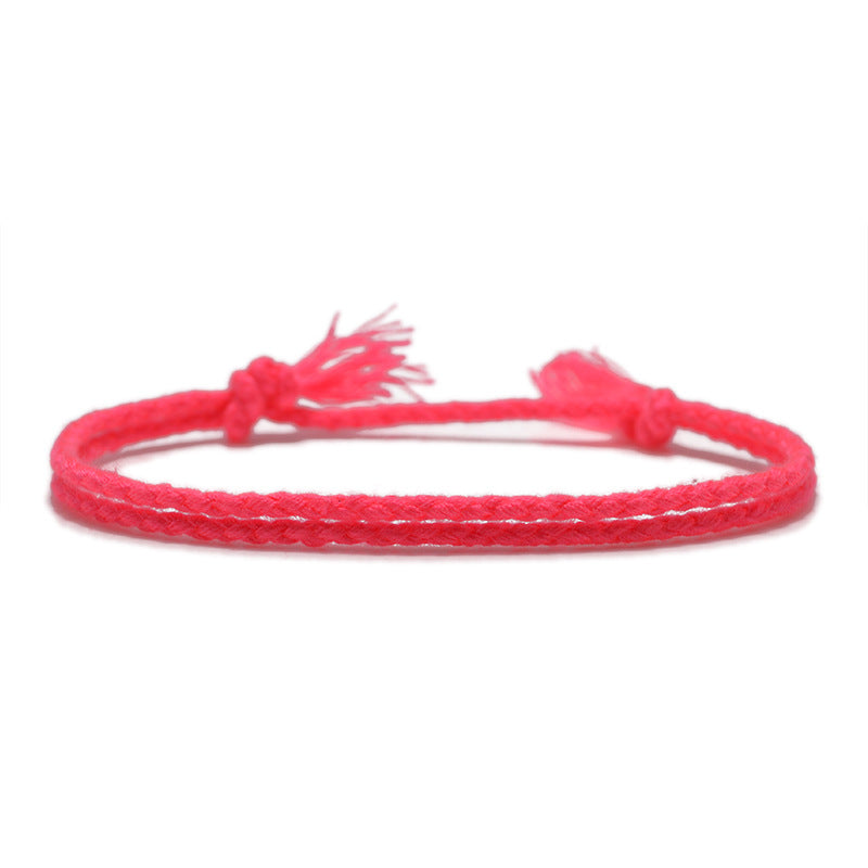Women's String Hand Woven Rope Monochrome Optional Simple Bracelet