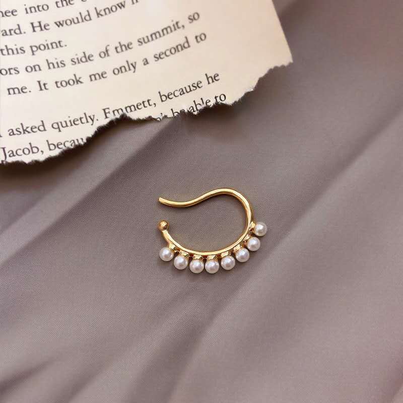 Women's Unique Bone Clips Sweet Trendy Clip Pearl Retro Ear Buckle