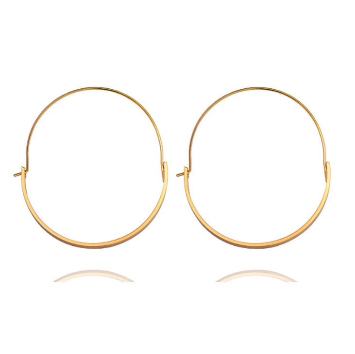 Fashion Semicircle Circle Geometric Simple Elegant Versatile Stud Earrings