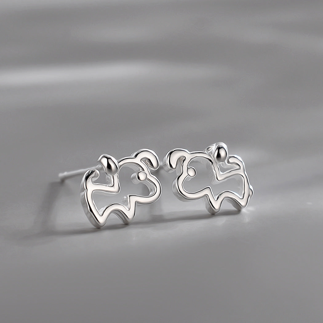 Temperamental Personalized Little Daisy Ear Sterling Earrings