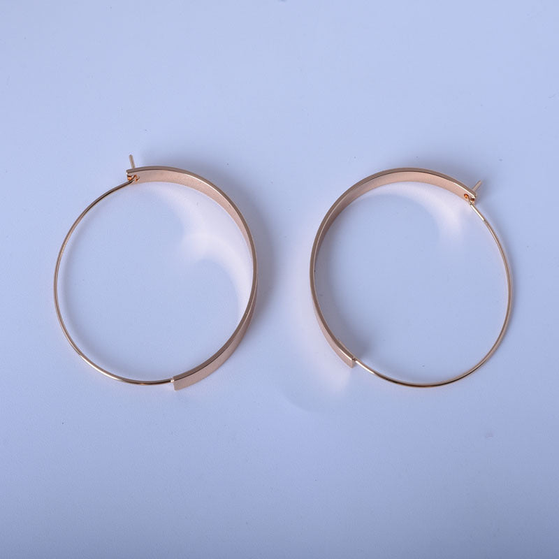 Fashion Semicircle Circle Geometric Simple Elegant Versatile Stud Earrings