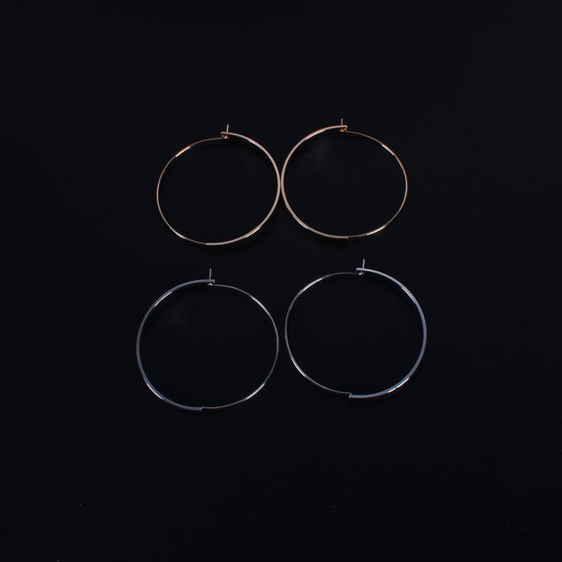 Fashion Semicircle Circle Geometric Simple Elegant Versatile Stud Earrings