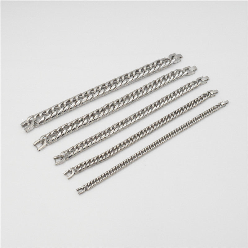 Woven Round Grinding Chain Stainless Steel Bracelet