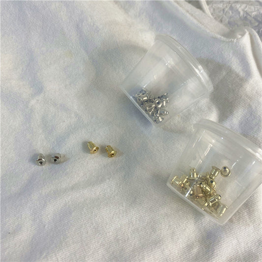 Metal Earplug Ear Plug Back Earplugs Material Stud Earrings
