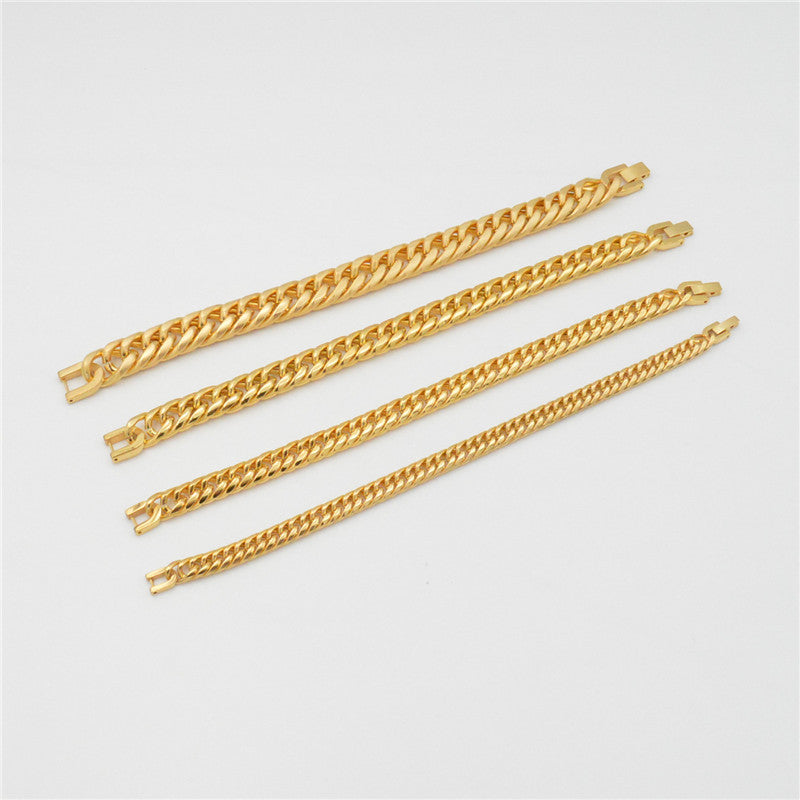 Woven Round Grinding Chain Stainless Steel Bracelet