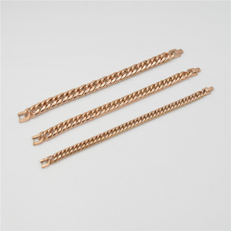 Woven Round Grinding Chain Stainless Steel Bracelet