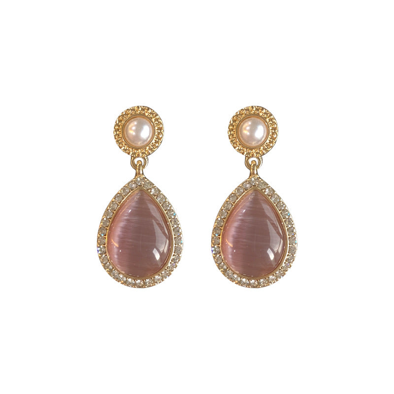 Vintage Court Exquisite Elegant Water-drop Purple Earrings