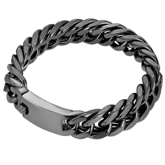 Men's Cuban Link Chain Aluminum Zipper Alloy Bracelets