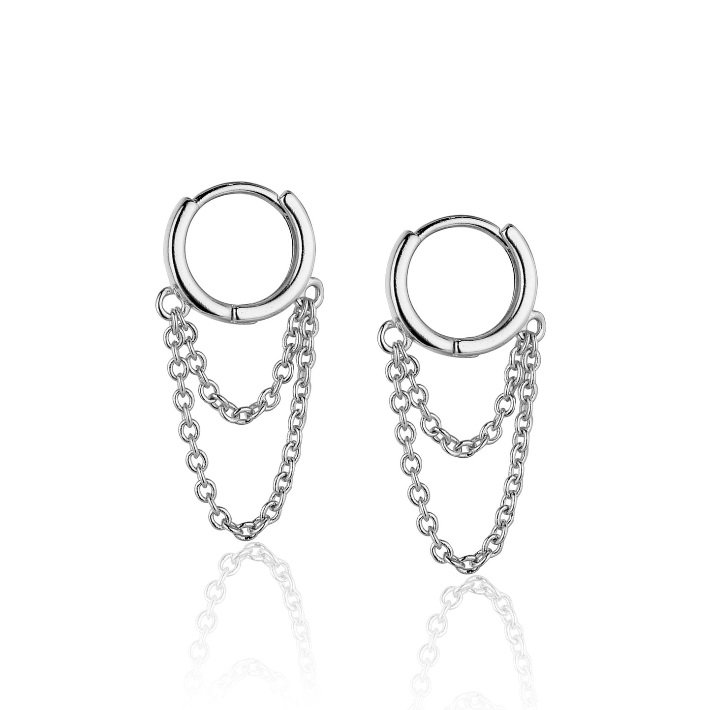 Women's Sterling Sier Trendy Fashionable Rose Gold Earrings