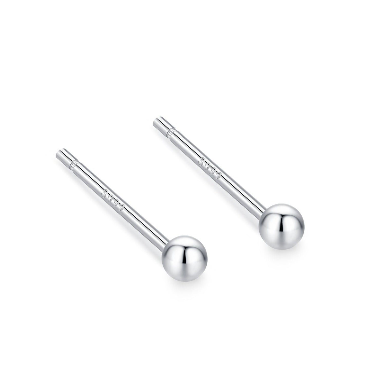 Women's Sterling Sier Simple Small Star Moon Mori Earrings