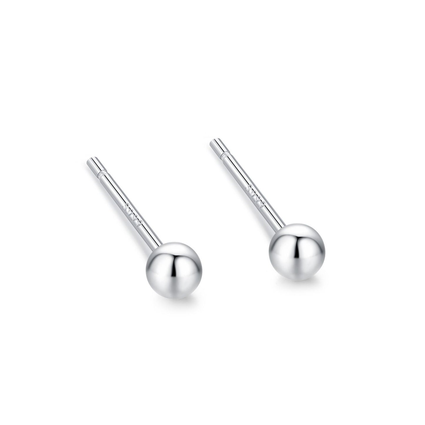 Women's Sterling Sier Simple Small Star Moon Mori Earrings